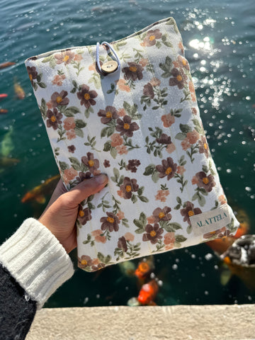 Funda para Libros/Tablet/I-Pad Diseño "Bosque de Flores"