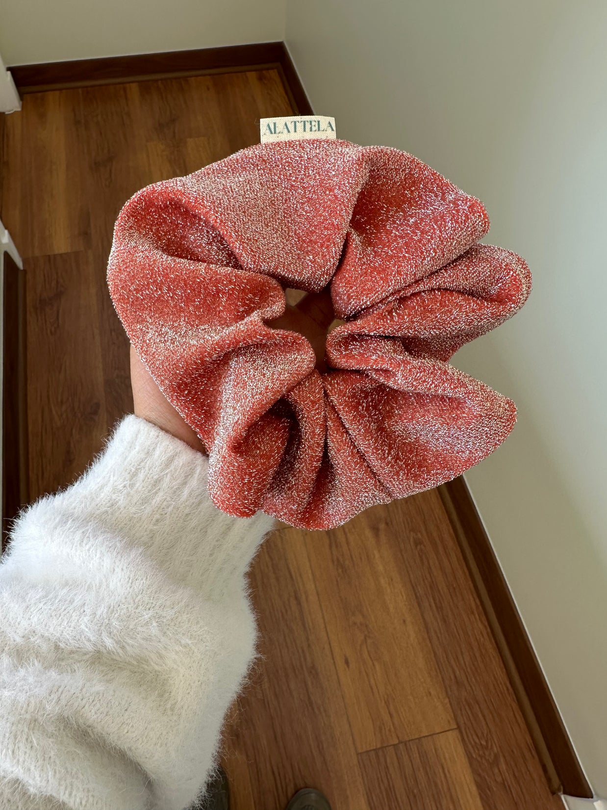 Scrunchie Fiesta Otoñal Color Naranja