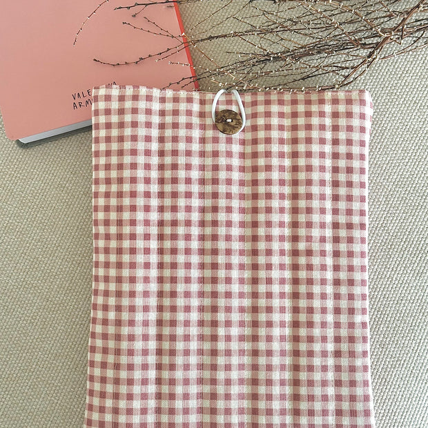 Funda para Libros/Tablet/I-Pad Diseño "Cuadrillé Rosa"