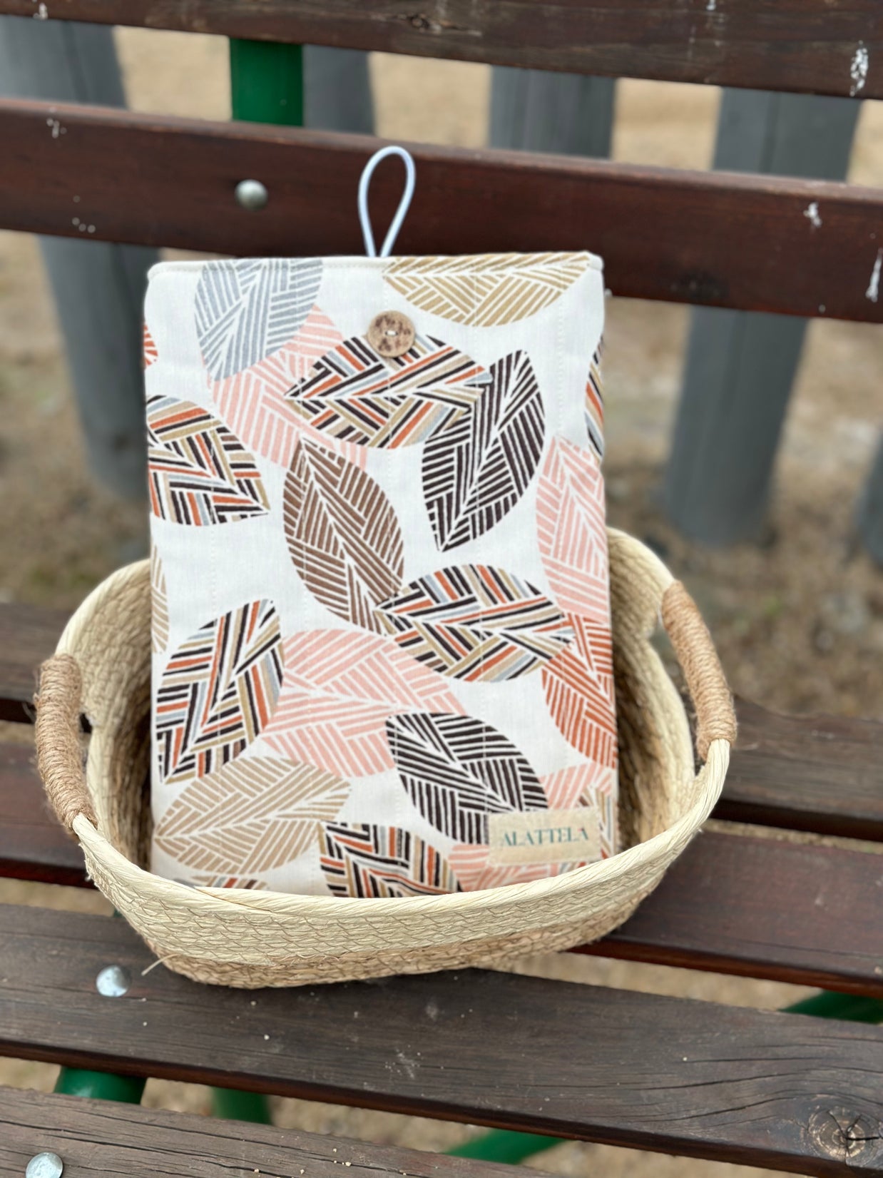 Funda para Libros/Tablet/I-Pad Diseño "Hojas Otoñales"