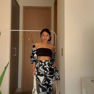 CONJUNTO Kimono y Pantalon AMAZONÍA Negro