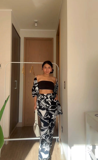 CONJUNTO Kimono y Pantalon AMAZONÍA Negro