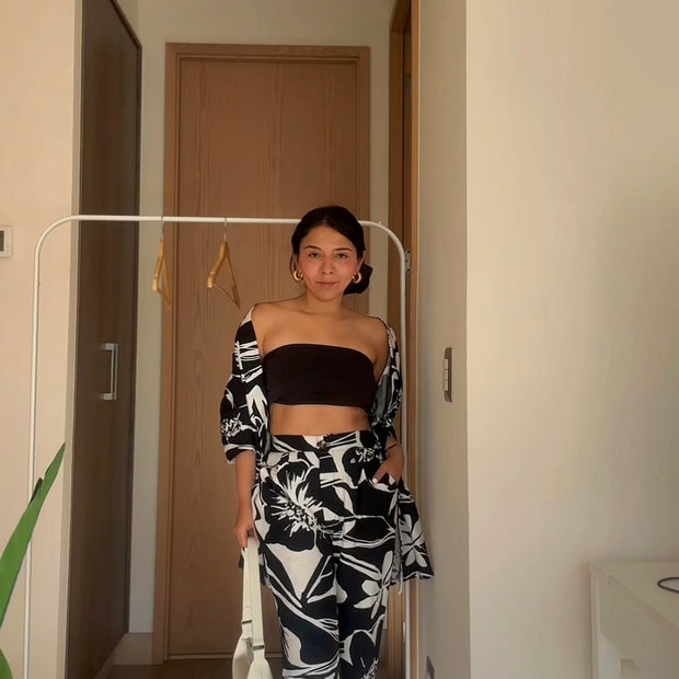 CONJUNTO Kimono y Pantalon AMAZONÍA Negro